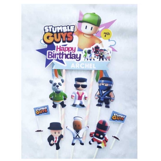 Cake Topper Stumble Guy / Topper kue Stumble Guy / Hiasan kue Stumble Guy /