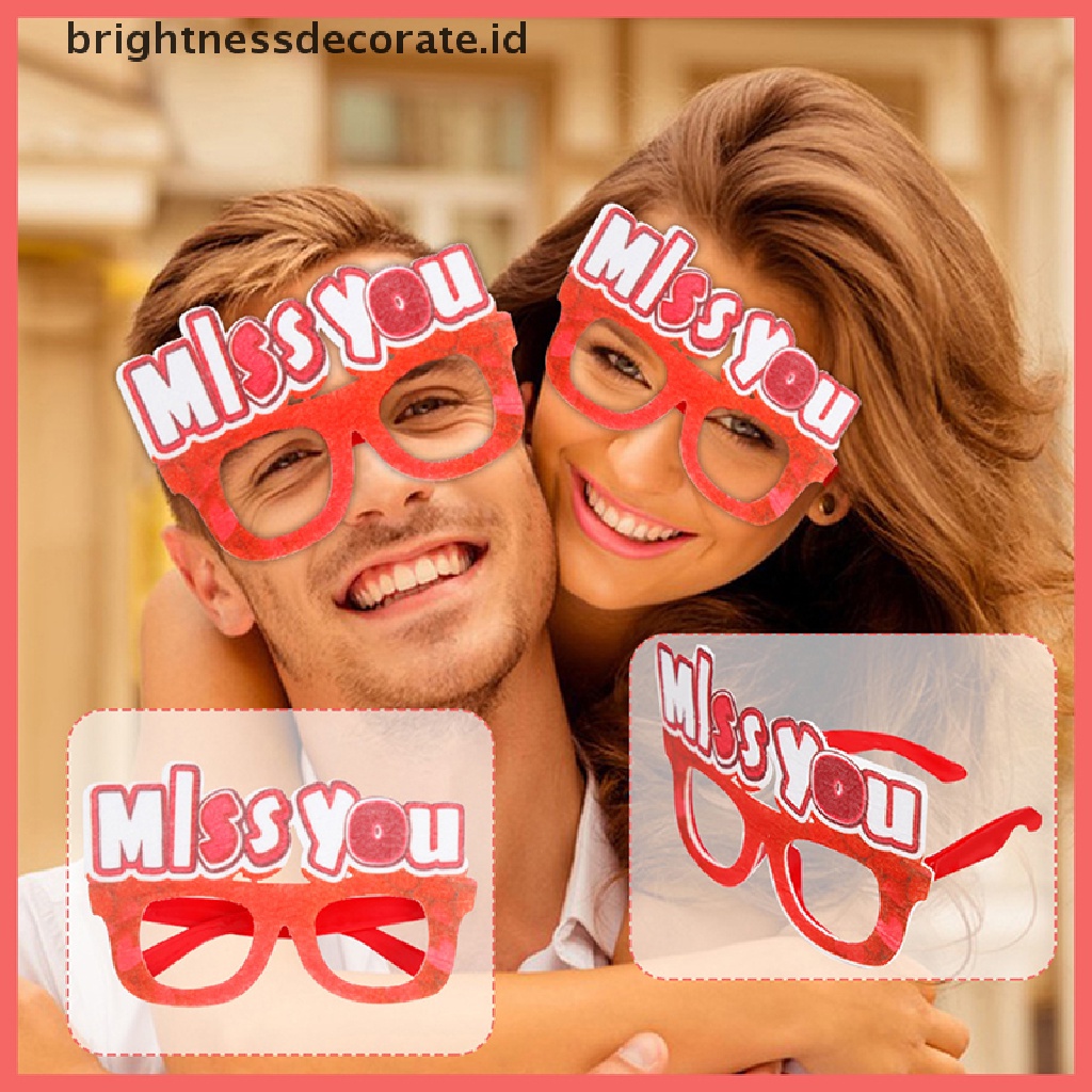 [Birth] 1pc 2023kacamata Valene Day Romantic Valene Eyeglasses Party Decor Fashion Sunglasses Lucu Prop Foto Booth [ID]