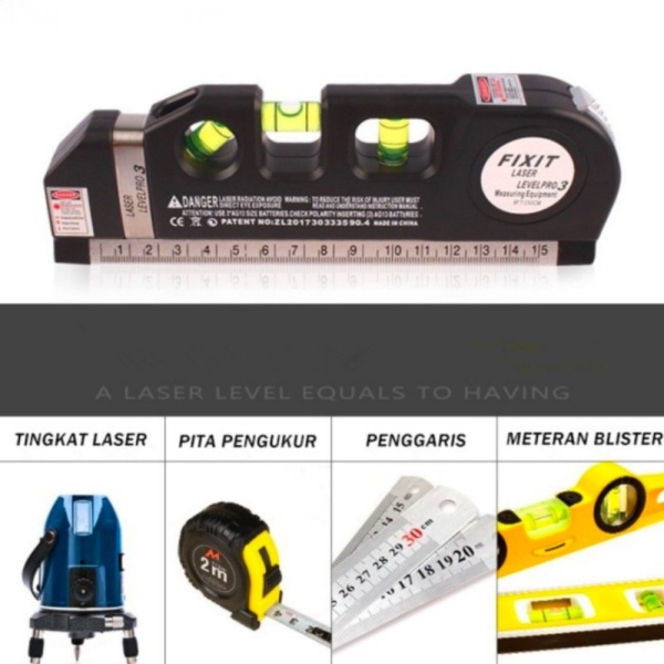 

Dijual penggaris laser waterpass fixit level pro 3 waterpass levelpro3 Berkualitas