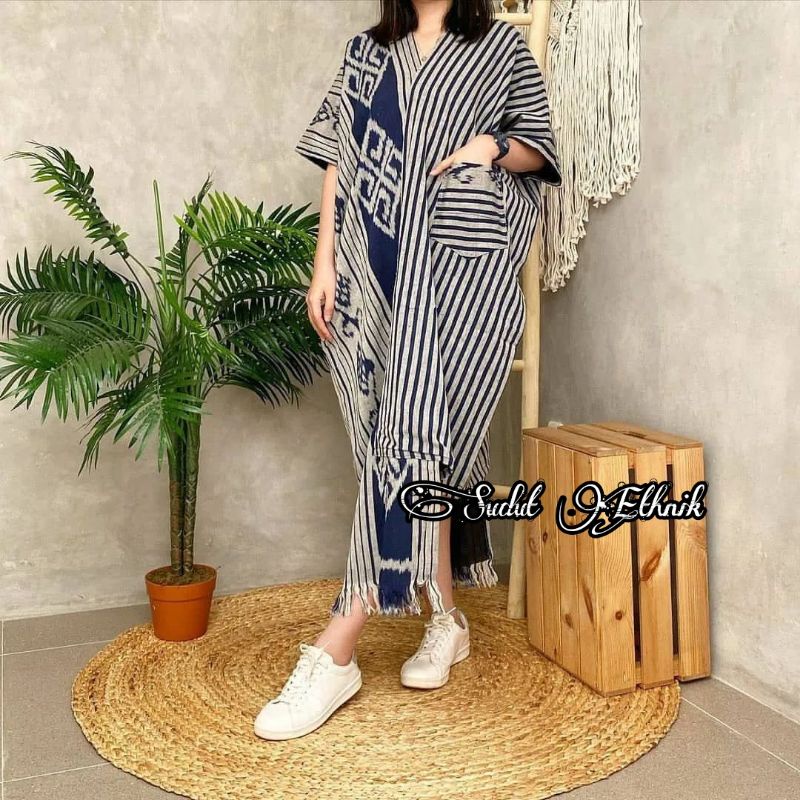 Dress Tenun || Tunik Tenun | Baju tenun wanita premium ( Ready Stock )