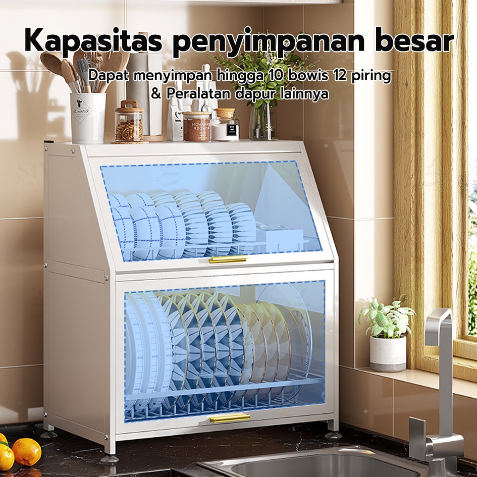 KAGK Rak Piring Rak Cuci Piring Rak Piring Stainless Rak pengeringan Dish Dapur Rack Dish Drainer