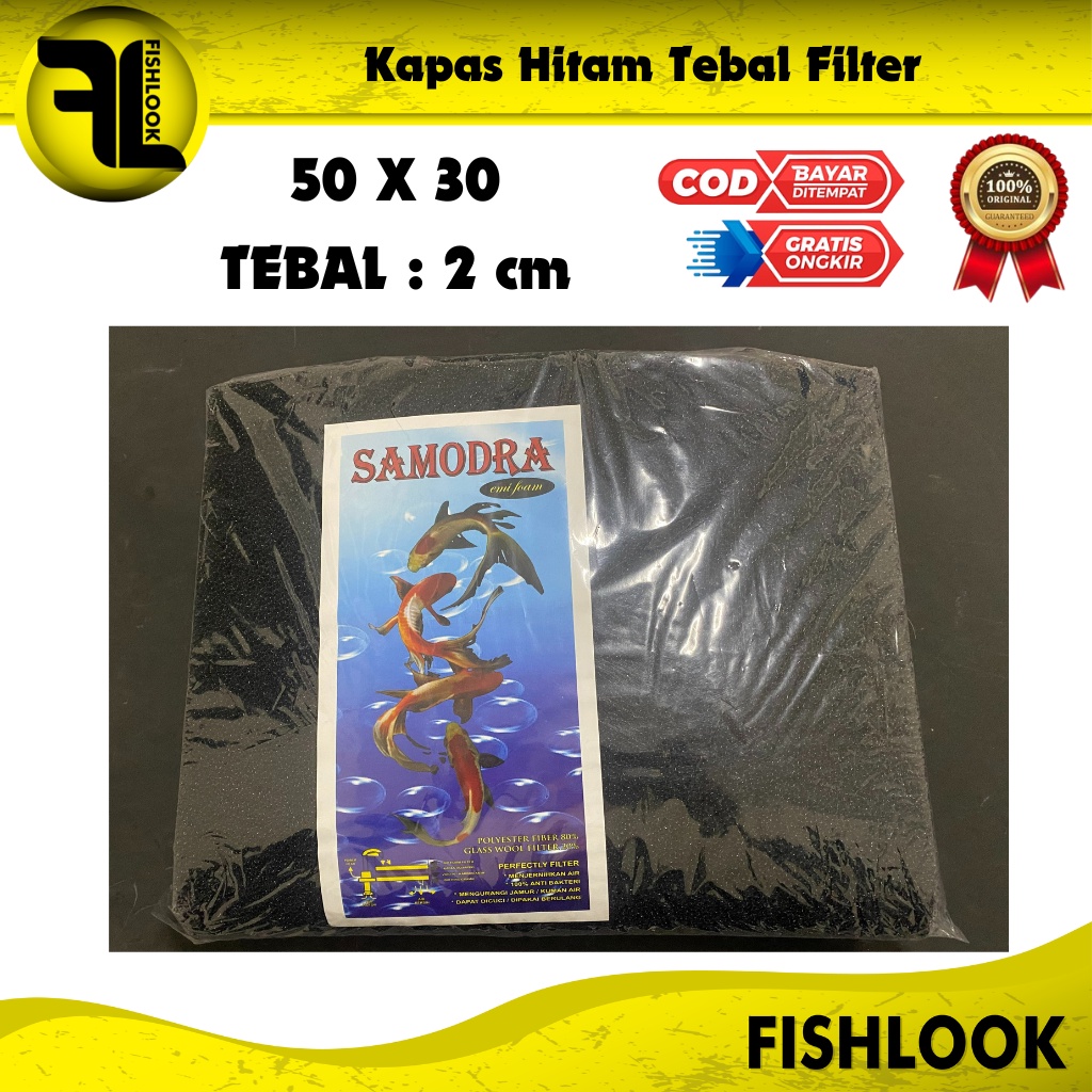 Kapas Hitam BIO FOAM Filter Aquarium Aquascape Top Filter Talang Filter