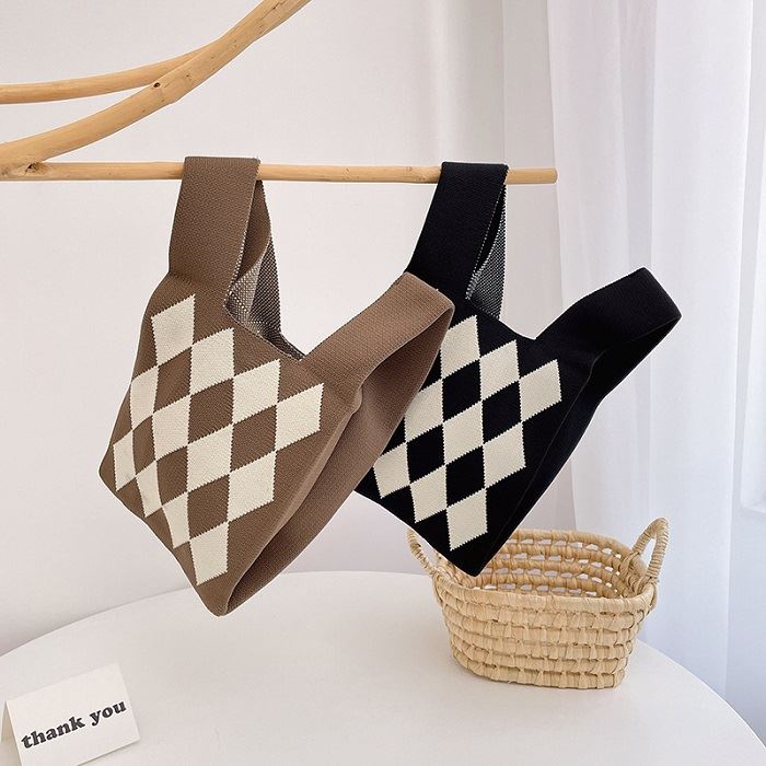 MV_Marvelouz MV70661 Tas Knitted HANDBAG Wanita Model Tote Rajut Motif Kekinian Terbaru 1kg bisa 6 tas supplier tas import JTF661