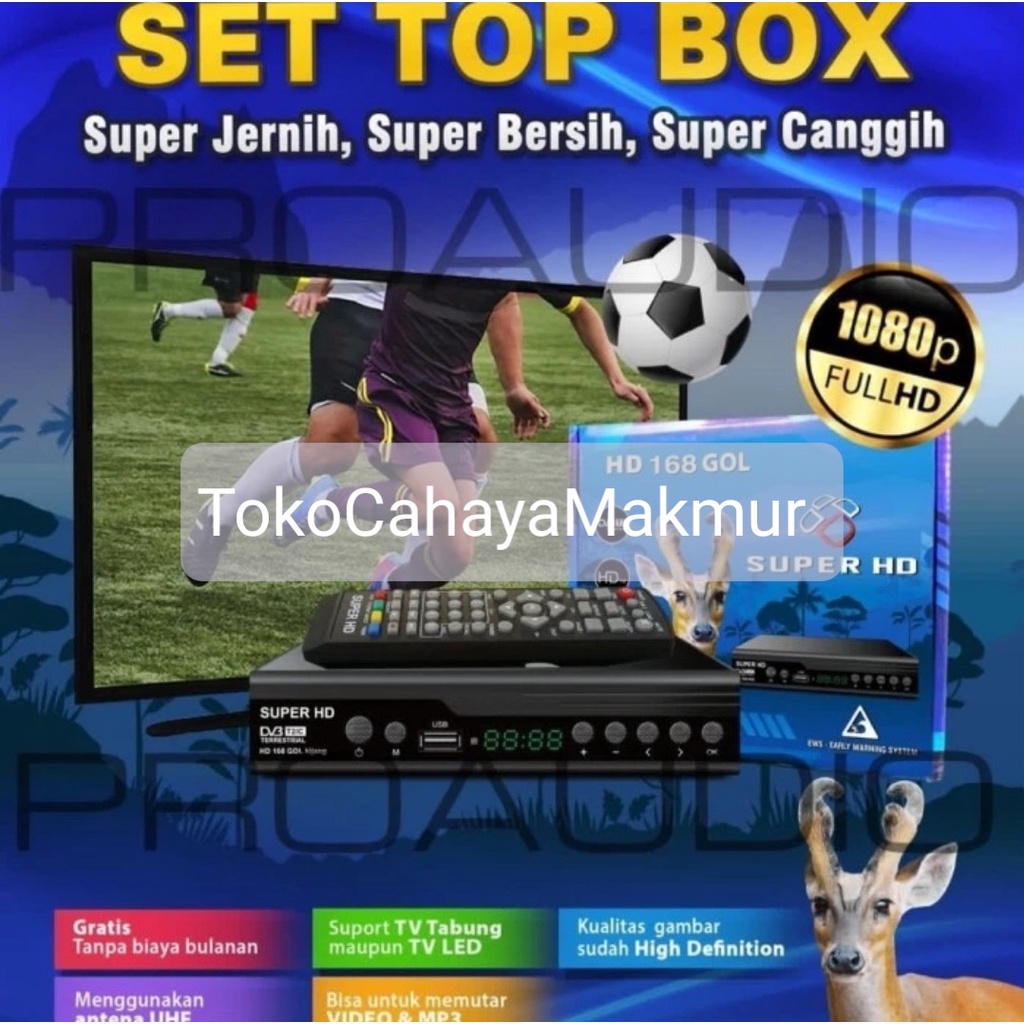 Set Top Box Super HD 168 GOL Kijang Digital TV Receiver Full HD STB WIFI HDMI Youtube USB DVB T2