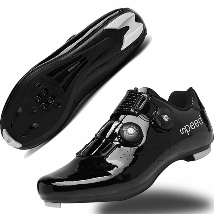 Speed Sepatu Sepeda Multi Cleat Mtb Roadbike Sepatu Cleat Hitam Glossy