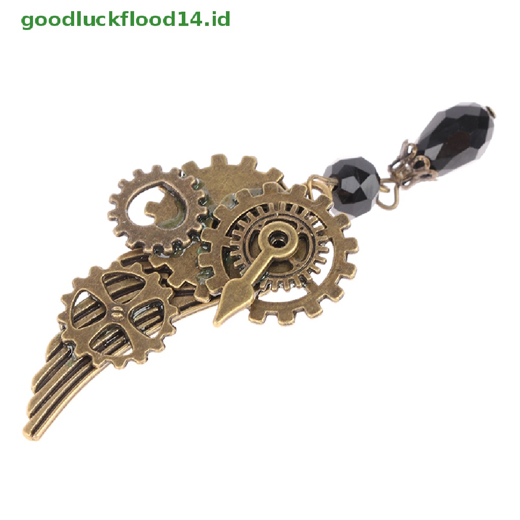 [GOOGFOUR] Bros Sayap Steampunk Gears Retro Punk Gothic Dada Pin Untuk Wanita Man [TOP]