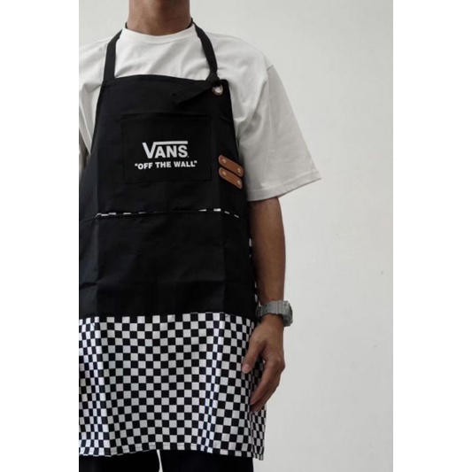 Celemek apron vans checkerboard