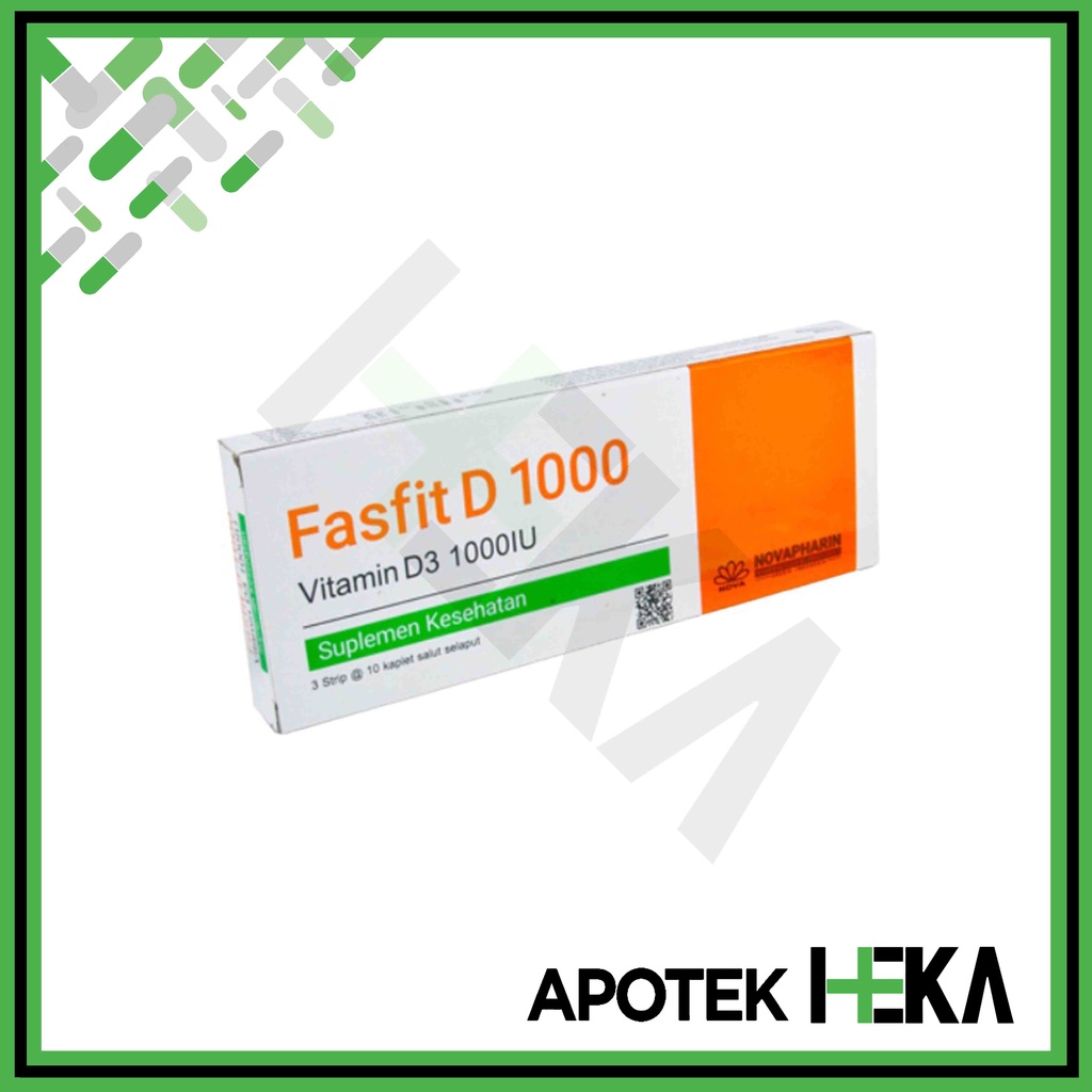 Fasfit D 1000 Box isi 3x10 Tablet - Vitamin D3 1000 IU (SEMARANG)