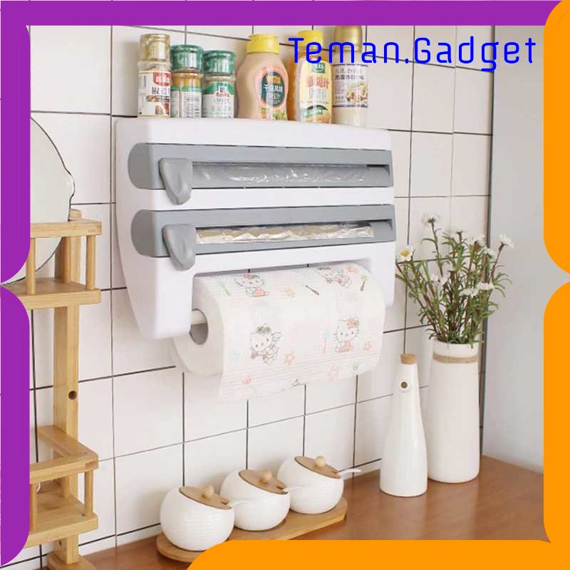 TG - DPR ADOREHOUSE Rak Organizer Tisu Tin Foil Food Wrap Cutter Storage - R60V