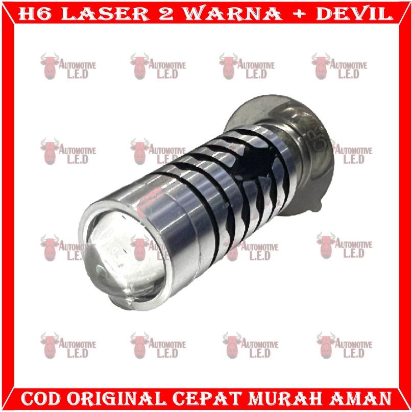 LAMPU LED MOTOR H6 LASER 2 WARNA | LED H6 LASER MOTOR UNIVERSAL | BOHLAM LED H6 MOTOR HIGH LOO