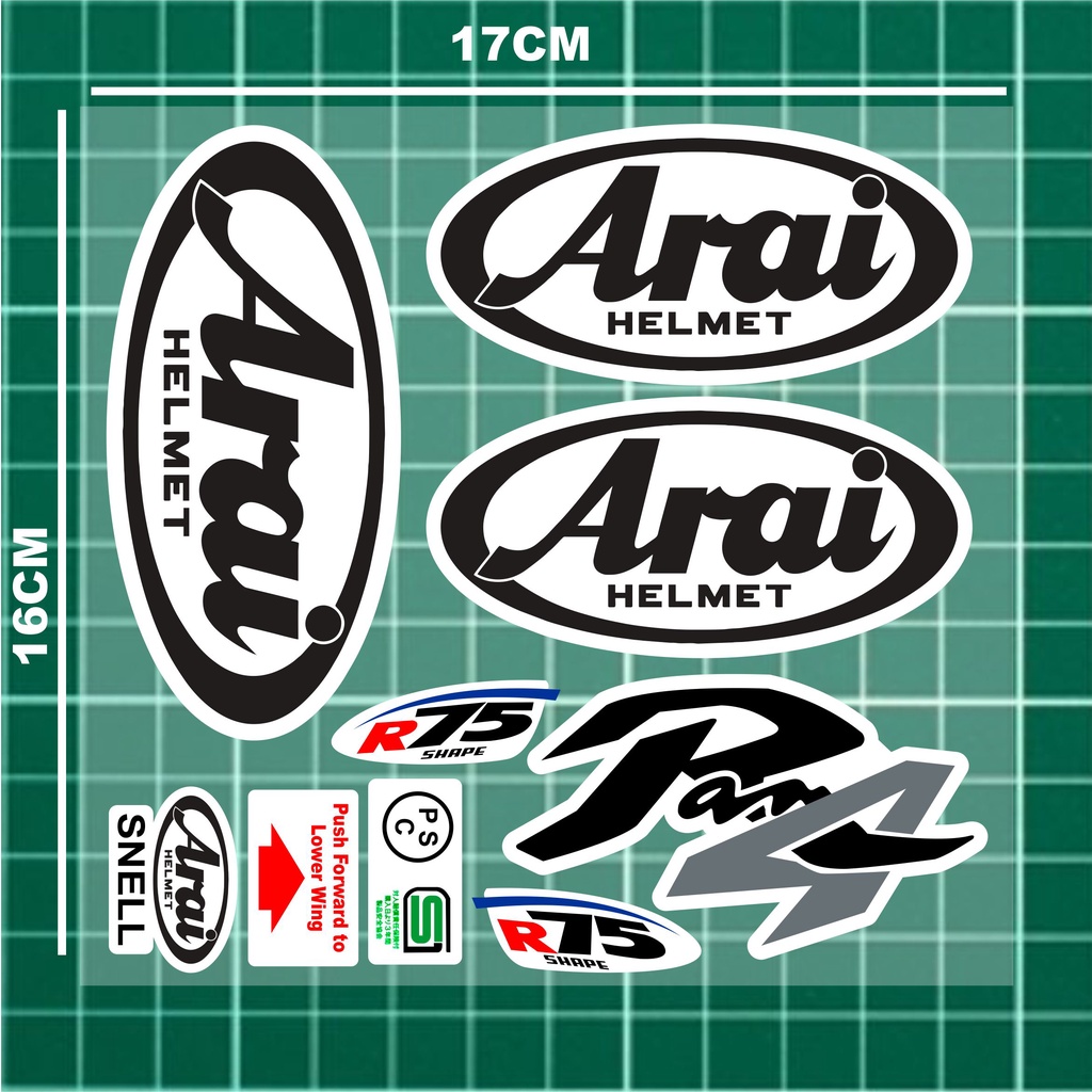 Stiker Set Helm Arai Rv