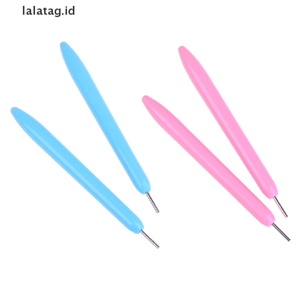 [lalatag] 2x Alat Kertas quilling slotted Plastik Kerajinan origami paper quilling rolling pens [ID]