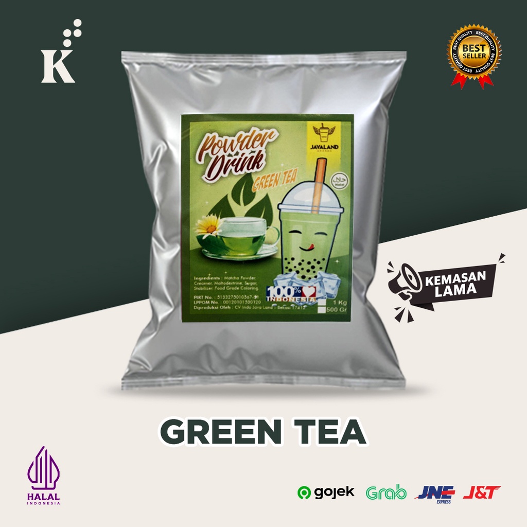 Bubuk Minuman Bubble Powder Drink Green Tea ORIGINAL Javaland 1kg