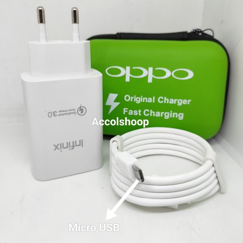 Charger Infinix Micro USB 3.5A 33W Fast Charging Plus Dompet Charger