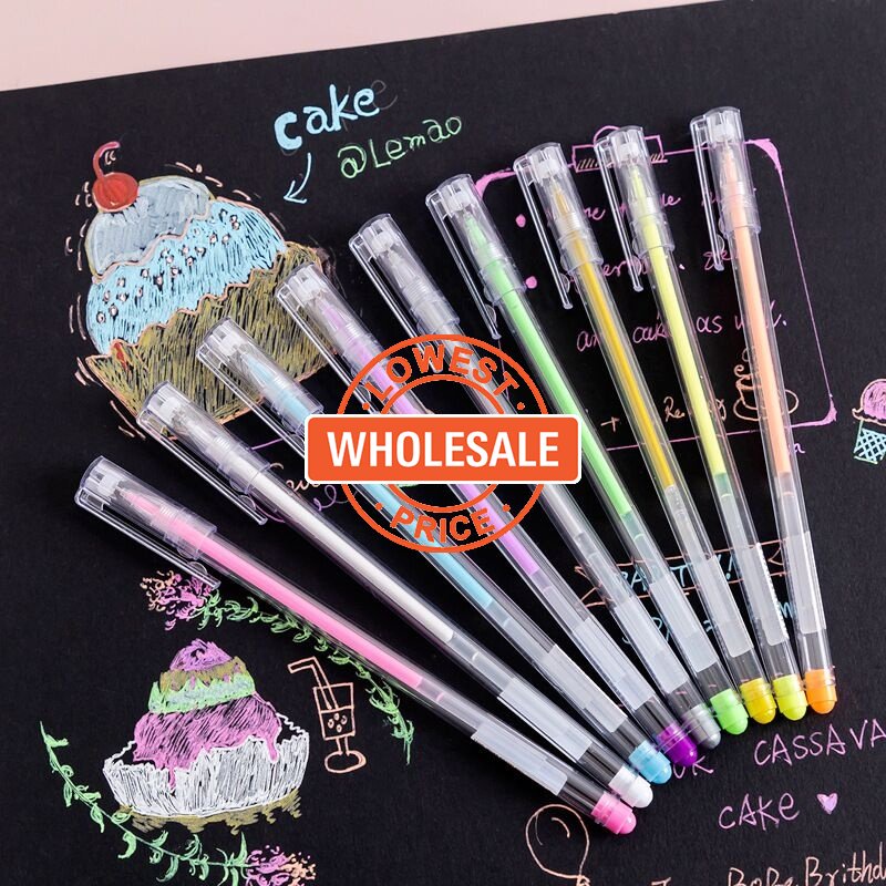 [Grosir] 9-warna High-Gloss Color Hand Akun Graffiti Pen Marker Untuk Isi Kunci Buku Ajar Siswa DIY Paint Coloring Pen Pulpen Tanda Tangan Anak Serbaguna Masa Kini