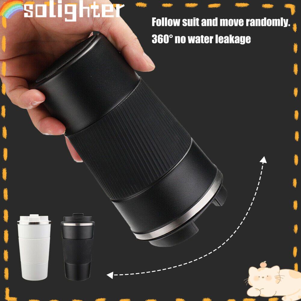 Solighter Cangkir Mug Kopi Portable Anti Bocor Insulated Water Cup