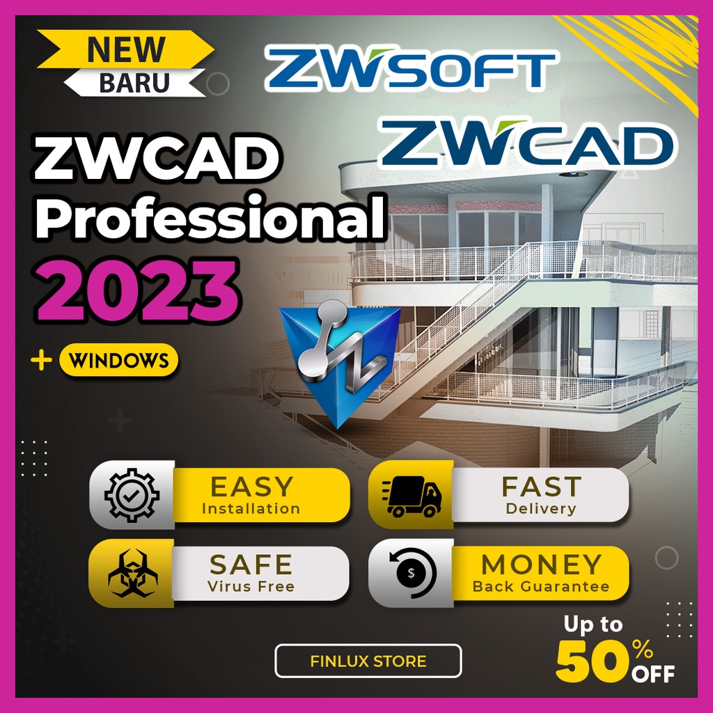 

ZWCAD Prfssnl / Archtctr 2023 SP2 Lftm Fr Wndws (64-bt ONLY)