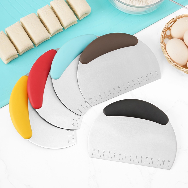 Pizza Adonan Pengikis Cutter Pisau Stainless Steel / Baking Kue Spatula Fondant Kue Dekorasi Alat Dapur Aksesoris