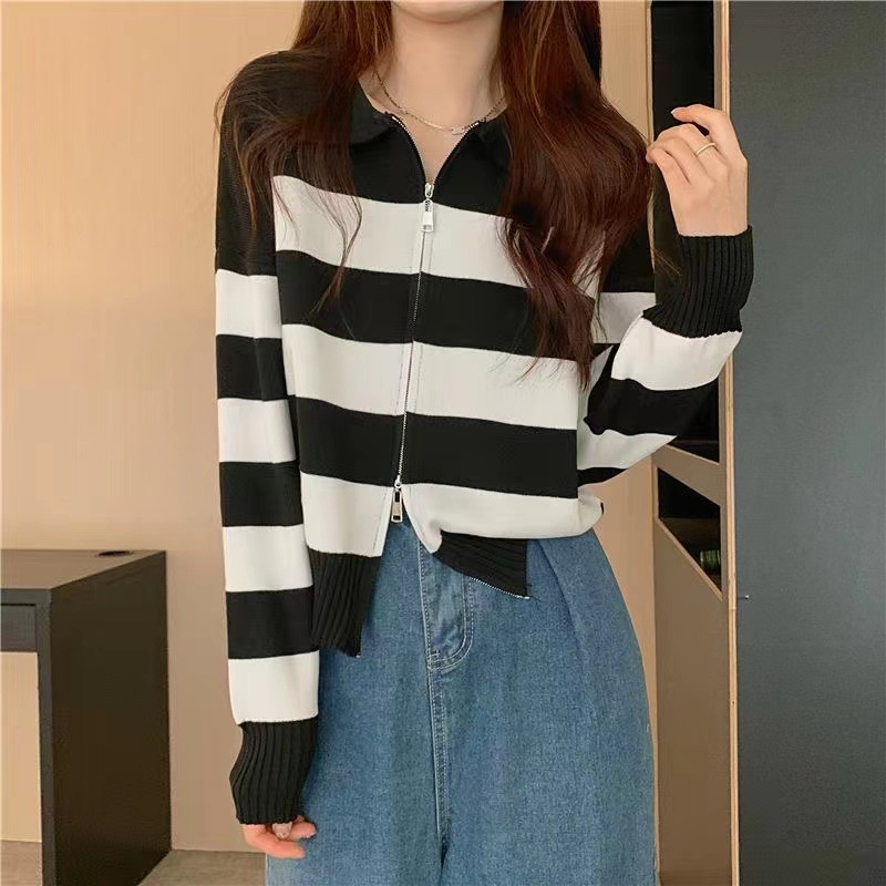 Mimi Polo Top Knit - Sweater Korea - Atasan Wanita Rajut Import TM (8K79)