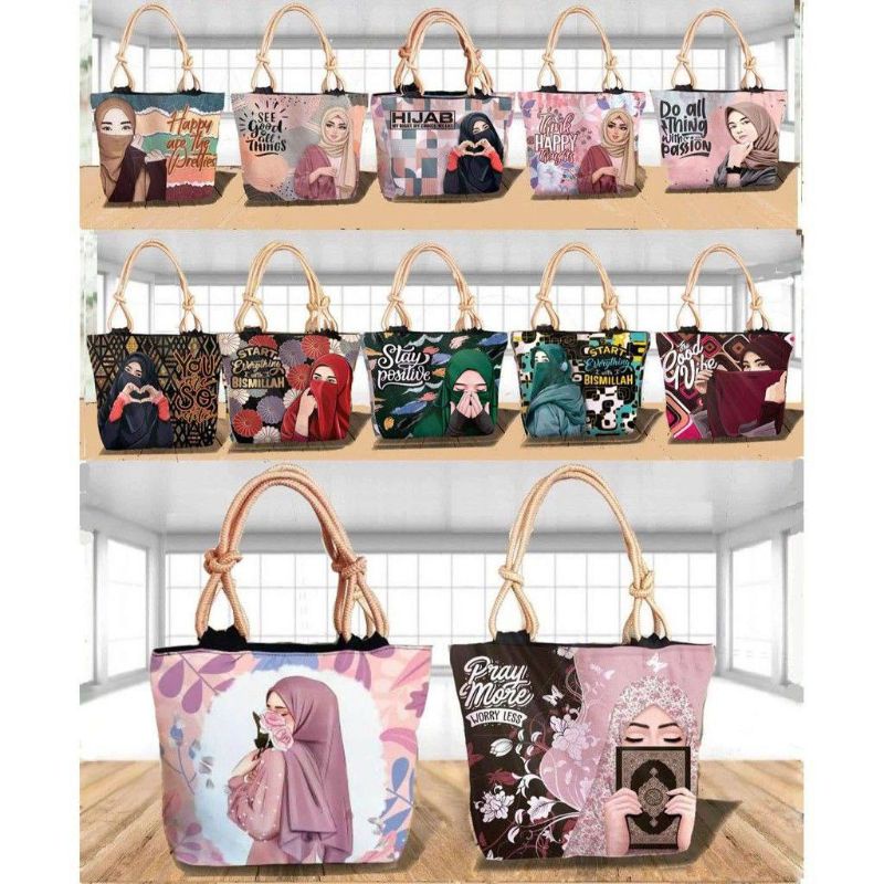 Tote Bag tali sumbu / Tote Bag Wanita / Tas Tali Sumbu / Tas Jinjing Wanita