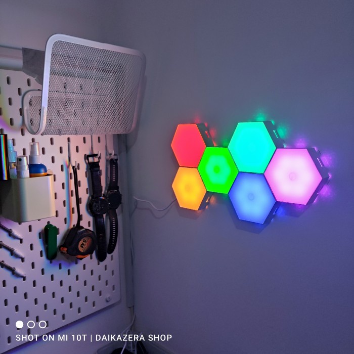 Lampu Dekorasi Hexagon LED RGB App Control