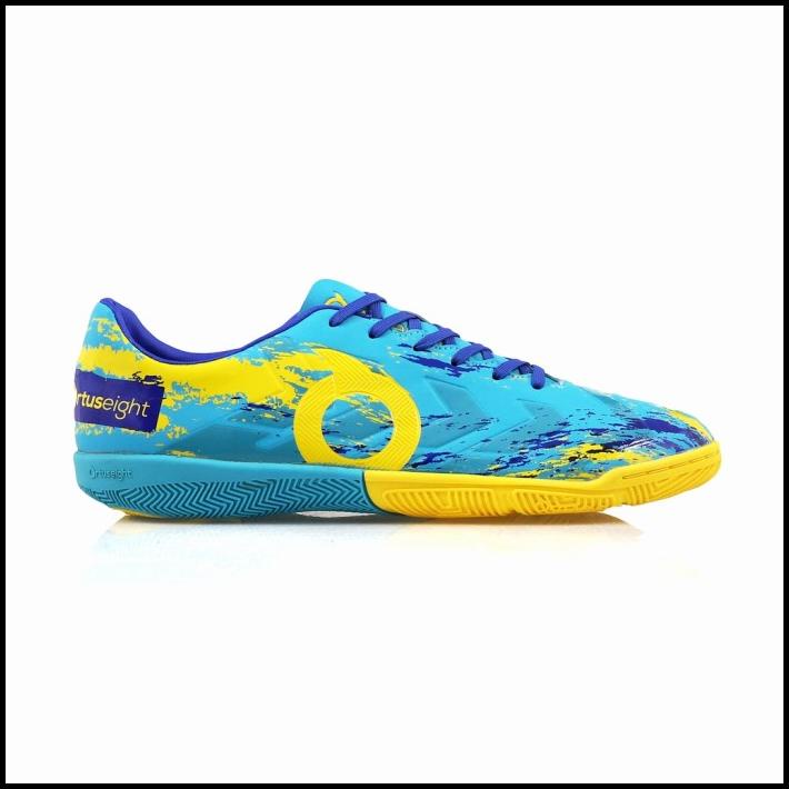 Ortuseight Sepatu Futsal Inferno In Cyan Yellow Ortus Original Bnib