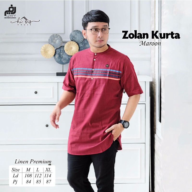 ZOLAN KURTA // ERLAND ORI LEAFY BY HI SIS | Kurta Linen Premiun