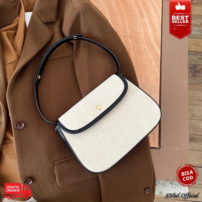 Tas selempang slempang sling bag tas kerja kantor kanvas wanita cewek original import murah 8600