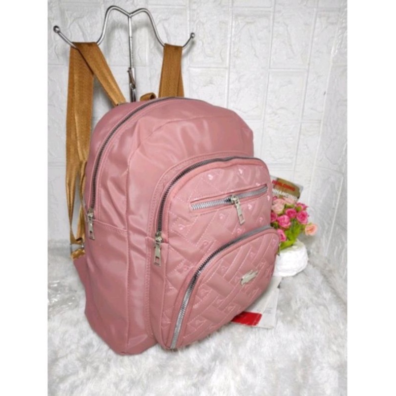 Ransel Wanita Korean Kantong Tumpuk Resleting Ats