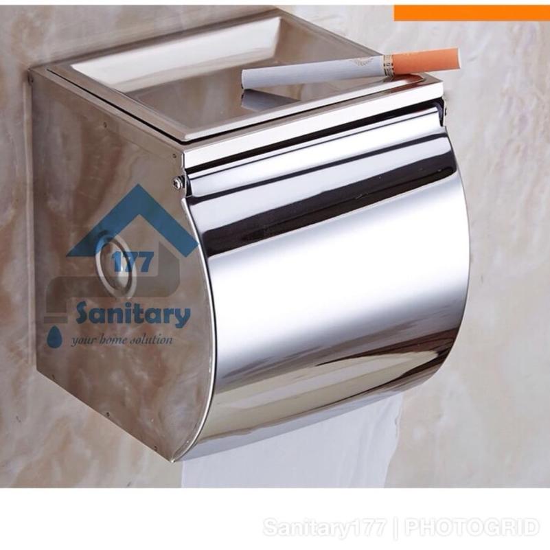 Paling Laris Rak Tisu Roll Plus Asbak Rokok Stainless KB12 - Tempat Tisu Gullung Plus Asbak Rokok K1