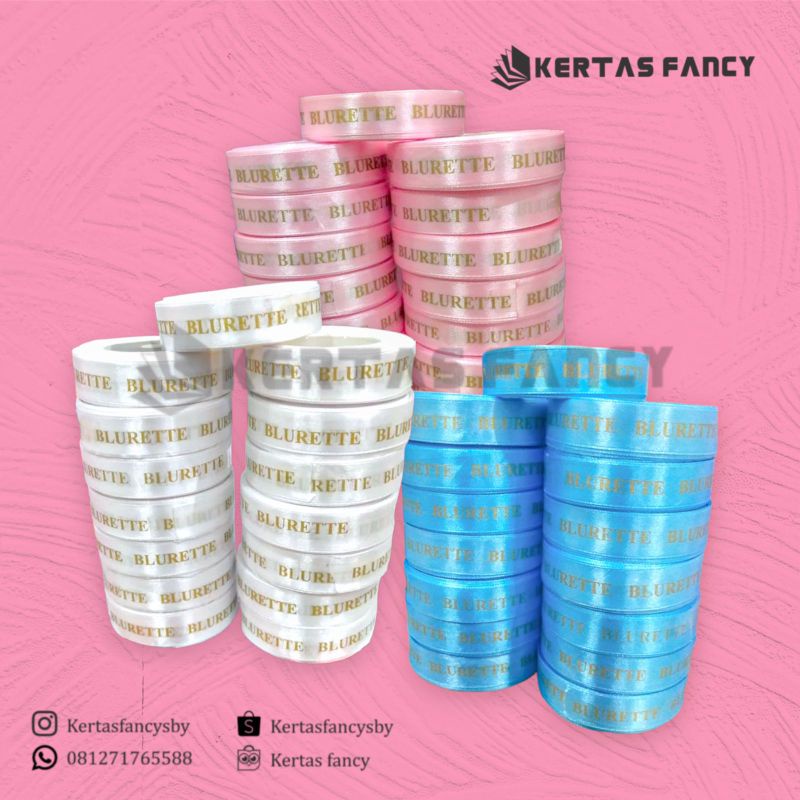 

(SALE) Custom Pita SATIN Sablon 1.2cm - 4cm (1/2 inch - 1 1/2 inch)
