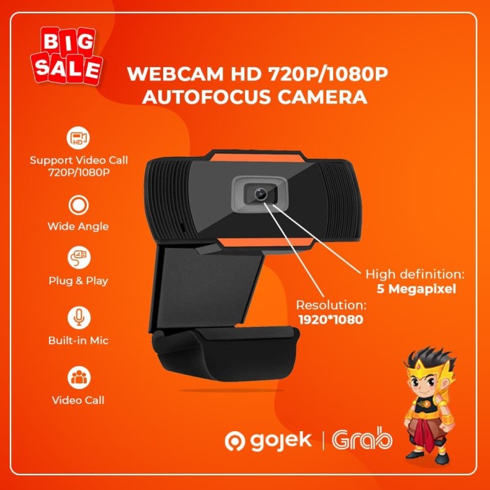 Webcam Webcam Hd720 Autofocus Camera Pc Desktop Portable Laptop Build In Mic