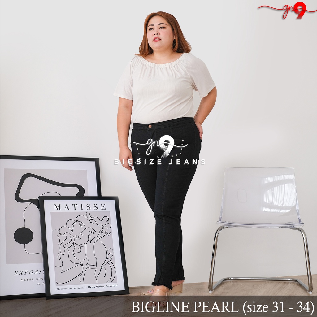 CASVINE JEANS | BIGLINE PEARL POCKET CELANA HIGHWAIST JEANS BIGSIZE JUMBO KANTONG MUTIARA HW