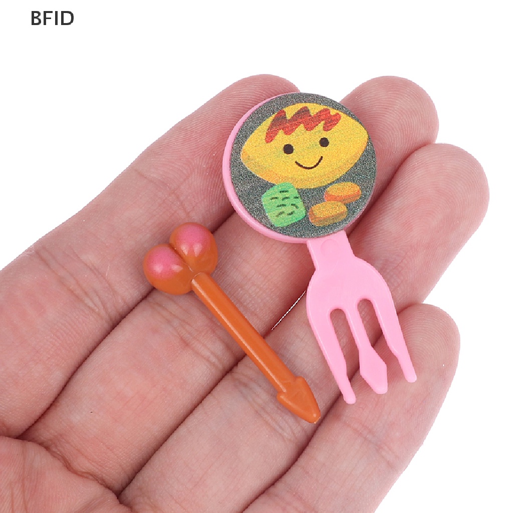 [BFID]8 /10/26Pcs Mini Kartun Food Pick Kid Food Garpu Buah Bento Box Decor Reusable [ID]