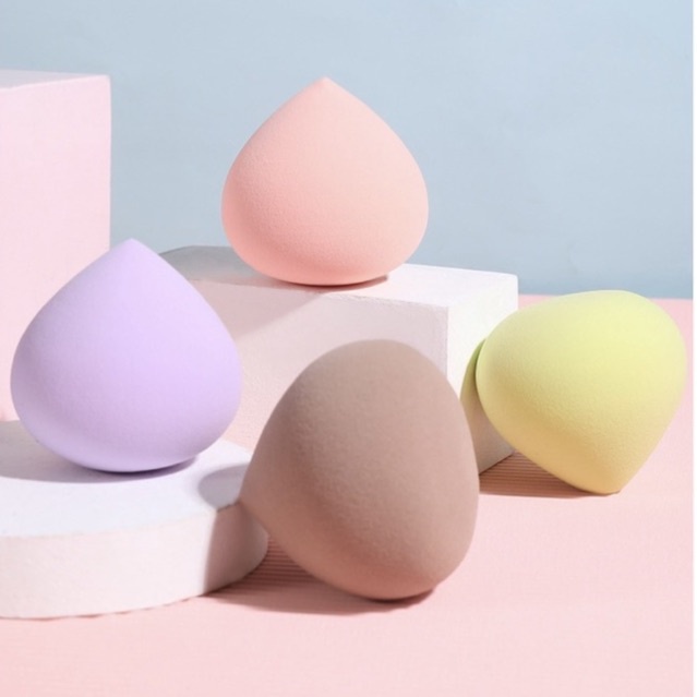 PROFESSIONAL MAKEUP SPONGE / PEACH BEAUTY BLENDER / BEAUTY SOFT SPONS FOR LIQUID FOUNDATION / SPONGE BEAUTY EGGS / SPONS MAKE UP / SPONS KERING DAN BASAH / SPON BEST QUALITY / HALUS