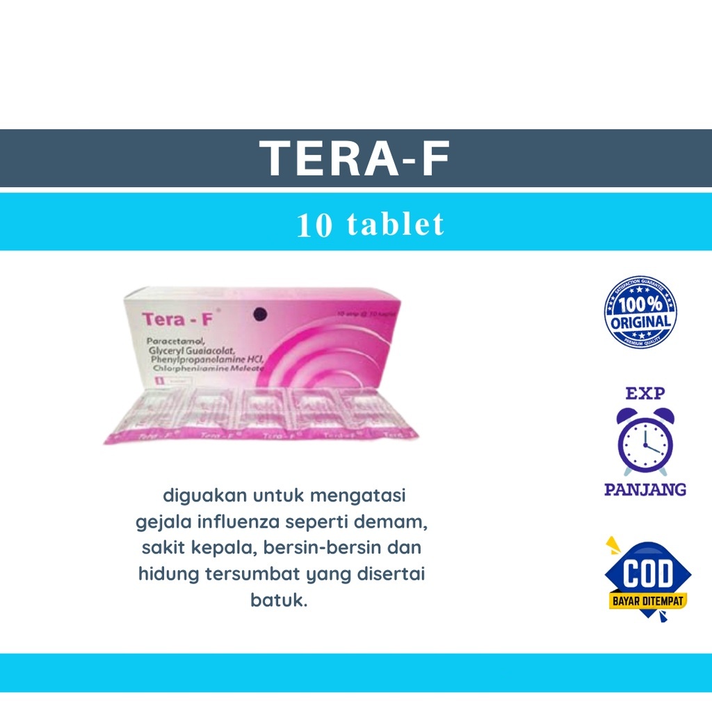 Tera F per STRIP Isi 10 Tablet - Obat Batuk Pilek