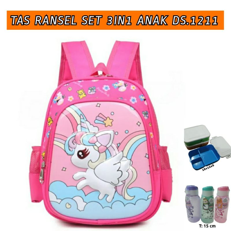 dem_sare / DS1211 TAS RANSEL SEKOLAH PAUD ANAK PEREMPUAN TAS RANSEL MINI   TAS ANAK RANSEL KECIL BACKPACK SEKOLAH TK KARTUN LUCU