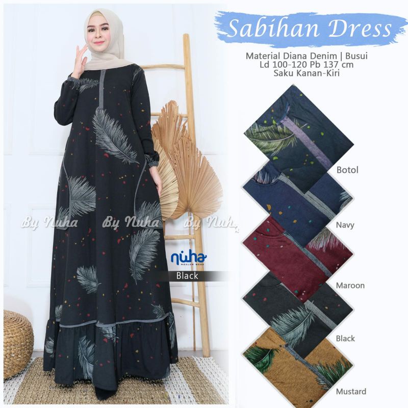 Sabihan Dress Matt Diana Denim Calvin jeans Gamis Maxy Kaos Motif