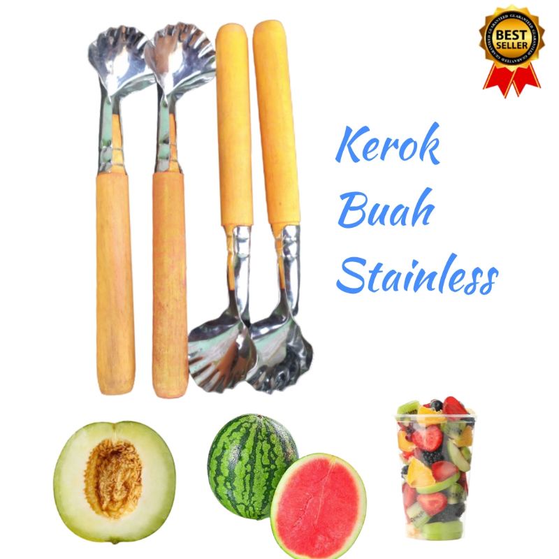 Kerok degan - Kerik buah stainless - Kerokan Buah kelapa melon serutan