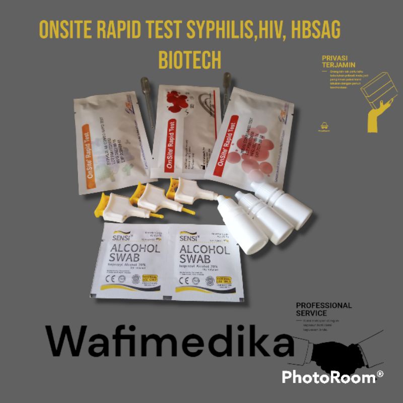 Jual Paket Tes HIV Dan Syphilis, HBsAG Satu Paket 3 Macam Test Biotech ...