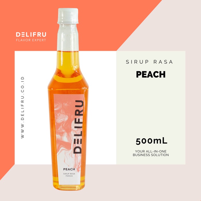 

DELIFRU SYRUP PEACH - SIRUP PERSIK 500 ML