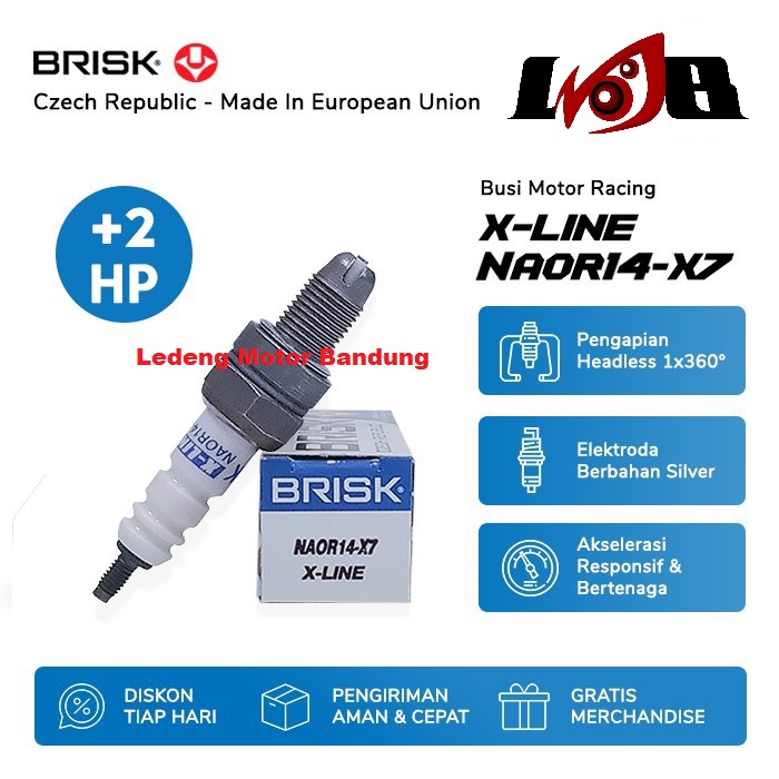 Brisk Busi NAOR1 X-Line Racing Motor Supra Astrea Grand Jupiter Mio