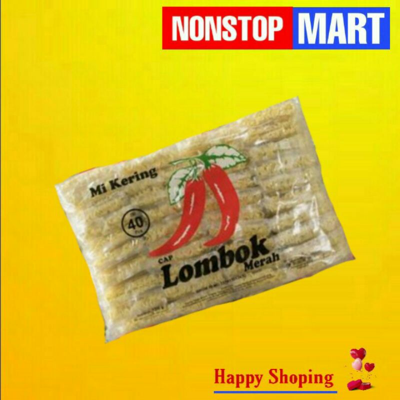 

MI KERING CAP LOMBOK MERAH 1 pack isi 40 keping