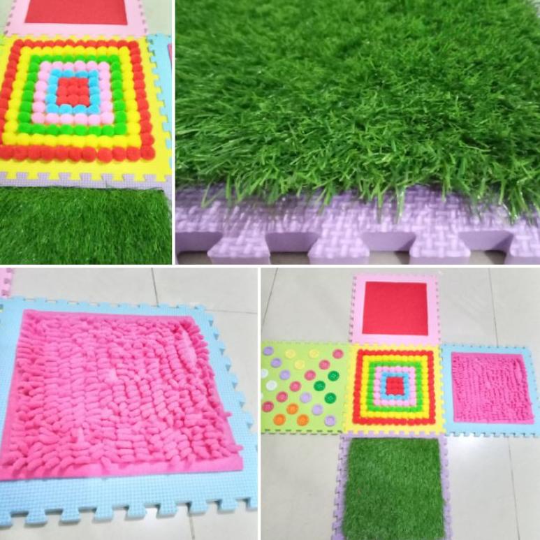 F8FJV4165 Sensory baby play gym / playmat montessori mat / mainan karpet merangkak / busy cube mat b
