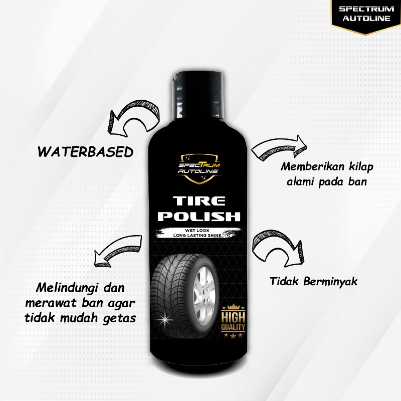 SPECTRUM Paket Pembersih Body Mobil Motor Wash Waterless Semir Ban Spray Sealent Semi Coating Ceramic Efek Daun Talas