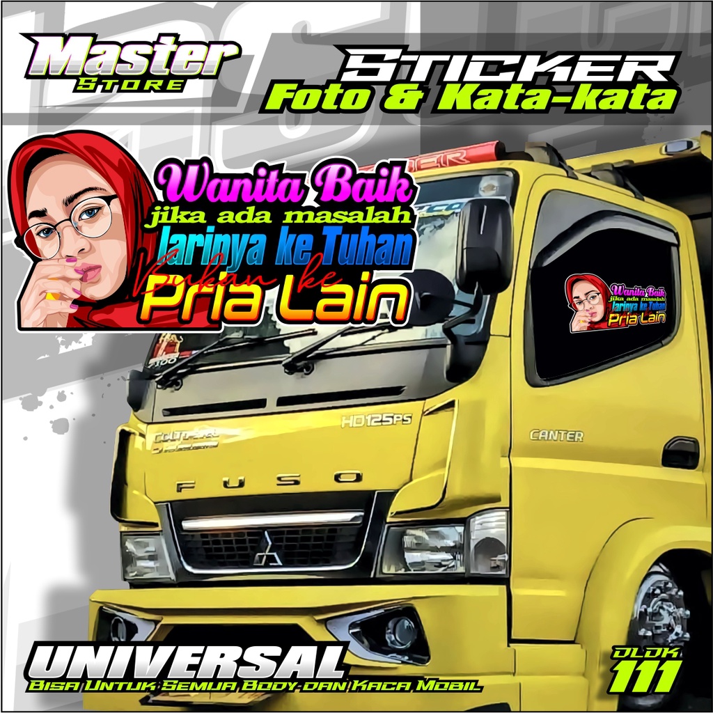 Sticker Kata-kata Keren, Motivasi, Lucu Motif WANITA BAIK Simpel Universal Bisa untuk Semua Kaca & B