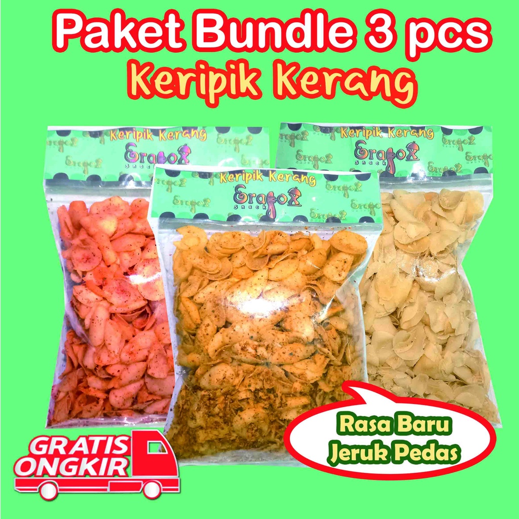

Keripik Kerang Paket Bundle 3 pcs Gratis Ongkir Khas Tasikmalaya Organik
