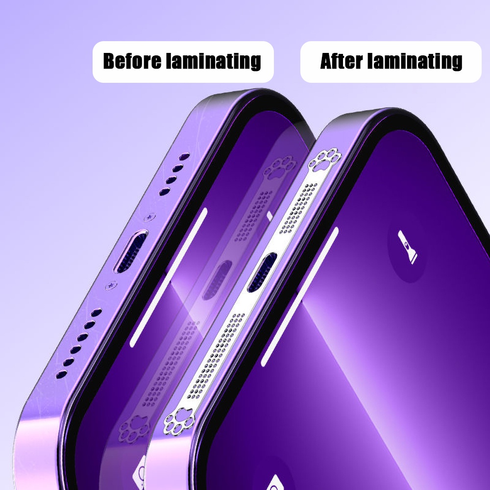 [Harga Grosir]Stiker Filter Debu Speaker Ponsel Desain Cakar Kucing Bahan Logam Untuk IPhine12 / 13 / 14 Series