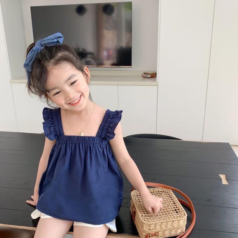 ZASKIYA - Ensi Sabrina anak Korean style /atasan anak Perempuan / Sabrina serut Balita 1-4 tahun