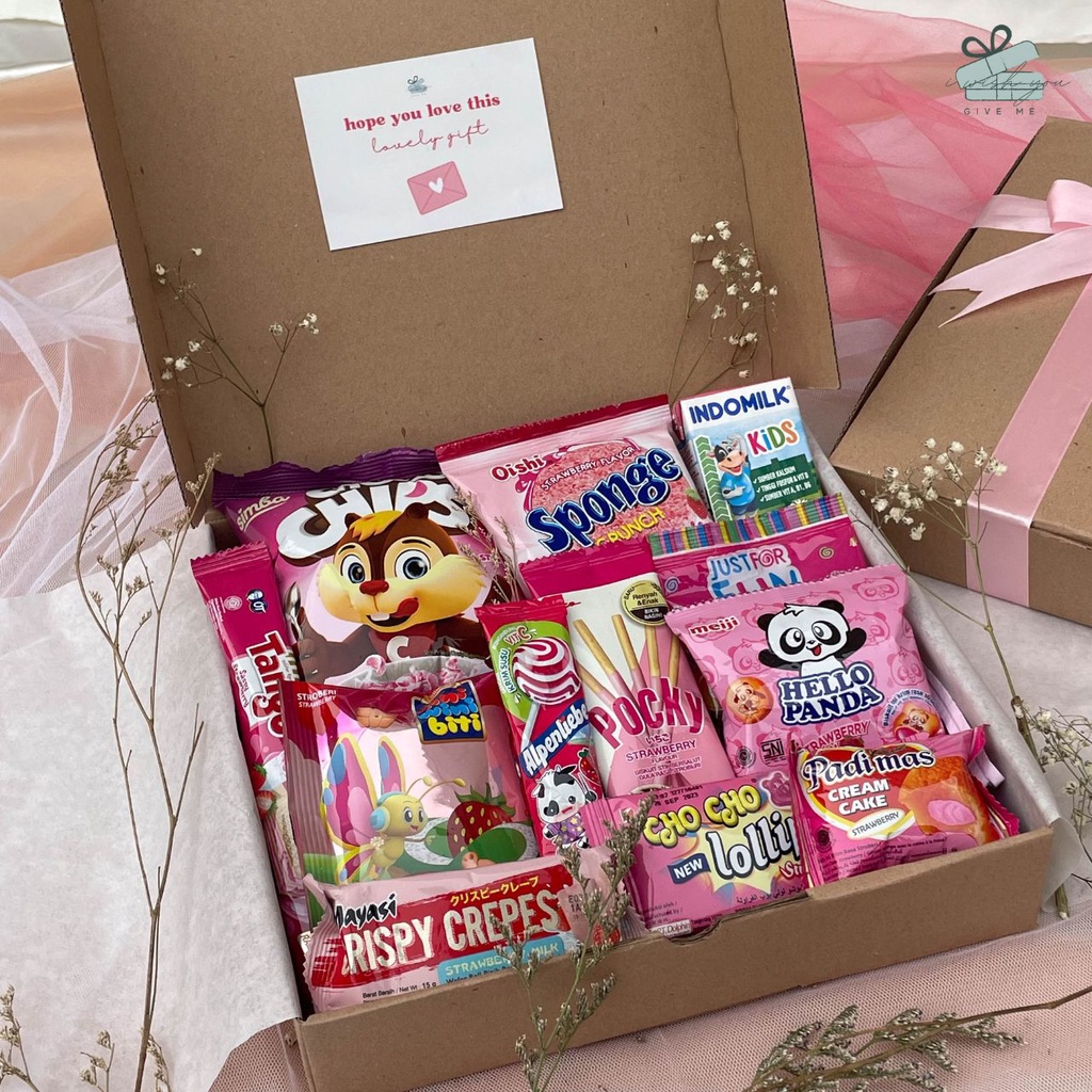 

PINK SNACK BOX HEMAT + EKONOMIS HADIAH ULTAH ACARA DLL